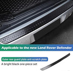 Rear Bumper Guard for Land Rover Defender 2020-2025 | Gloss Black ABS Protection Cover | Anti-Scratch & Impact Strip for Defender 90 110 130 | Easy Installation Exterior Trim(Rear Bumper Cover)
