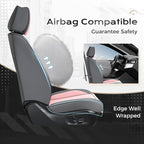 Coverado Seat Covers, Car Seat Covers Front Seats, Leather Seat Covers for Cars, Car Seat Protector Waterproof, Gray Car Seat