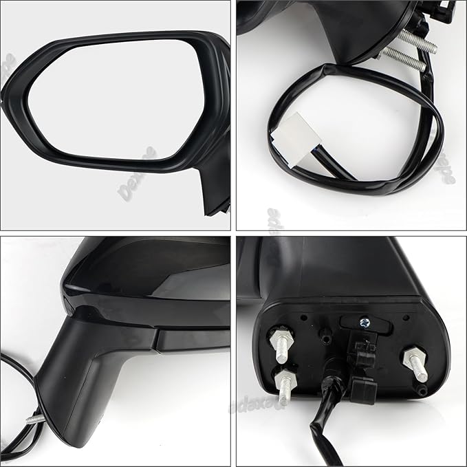 Driver Side Mirror Assembly Compatible with Toyota Corolla 2020-2025 Non-heated Power Adjustable Glass Replace 8794012F80, TO1320391, 8794002916, 8794002928 Black (3Pin Left)