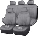 CAR PASS Waterproof Car seat Covers Full Sets Neoprene Wetsuit, All-Weather Non-Slip Durable, Universal Fit for SUV Sedans Tr