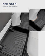 All-Weather Floor Mats for Honda Accord 2013-2017 (Only for Sedan) Custom Fit Black Rubber Car Liners, Waterproof Vehicle Accessories for Front & Rear, Heavy Duty Interior Protection