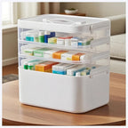 4-Tier Medicine Cabinet Organizer，Portable Medicine Cabinet with Handle, Empty First Aid Kit for Home,Multi-Purpose Organizer