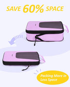 BAGSMART Compression Packing Cubes for Travel, 6/5/4set Lightweight Packing Organizers, Summer Travel Essentials Suitcase Org