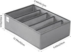 4 Packs T-shirt Drawer Organizers for Clothing,5 Grids Compartment Wardrobe Storage Box, Washable Clothes Organizer for Folde