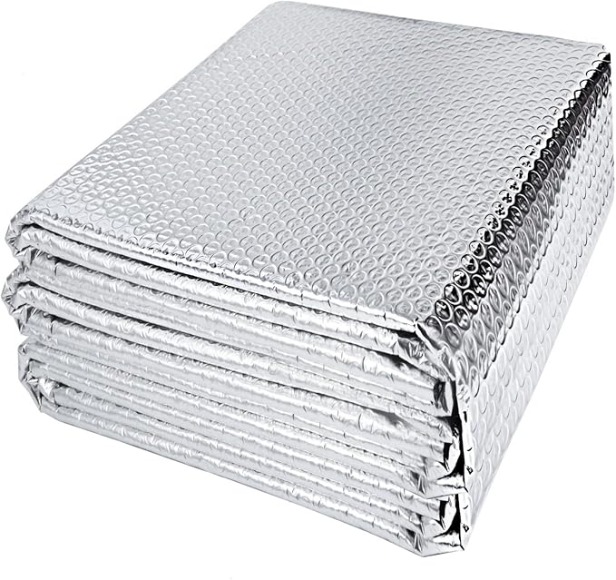 YoleShy Double Reflective Insulation 59 in X 8.25 FT RV Window Insulation for Summer Heat Reflective Window Film for Roof, Car, Garage Doors