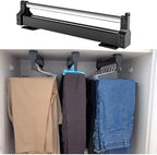Adjustable Extendable Clothes Rail - Pull Out Closet Rod, Stainless Steel Hanger Organizer, Collapsible Drying Rack for Balco