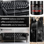 Leather Recoloring Balm and Leather Repair Kit for Furniture, Black Leather Restorer for Couches, Furniture, Car Seats, Leath