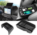 2PCS Center Console Organizer Compatible with Ford Escape 2020-2025 2026 Armrest Storage Box and Dashboard Tray Behind 8-inch