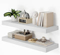 Heimlove 36 Inch Long Floating Shelf for Wall, 12" Deep White Floating Shelves Shelves for Bedroom Living Room Bedroom, Mount