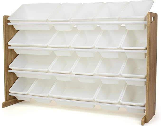 Humble Crew Toy Storage Organizer with 20 Removable Storage Bins for Kids Playroom, 4-Tier Toddler Toy Organization and Stora