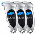 PINKJOY Digital Tire Pressure Gauge 3 Pack 150 PSI, 4 Settings, Tire Gauge for Car, Truck, Motorcycle, Bicycle with Backlit LCD and Non-Slip Grip (Silver)