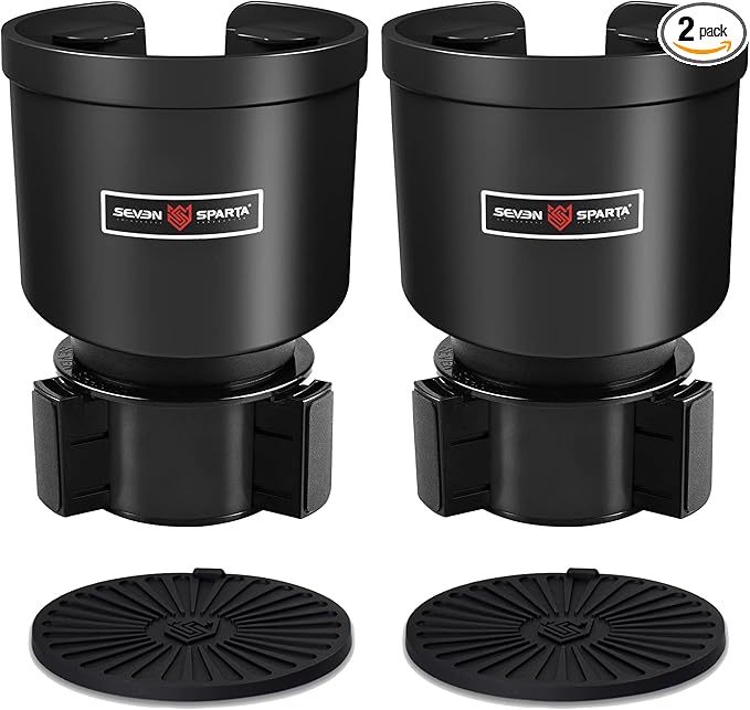 Upgraded Car Cup Holder Expander Adapter with Offset Adjustable Base, Compatible with Yeti 14/24/36/46oz Ramblers, Hydro Flas