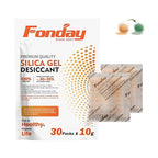 10g x 30 packs Fonday Rechargeable Silica Gel Desiccant Packets Fast Reactivate Desiccant Bags Moisture Indicating Orange to