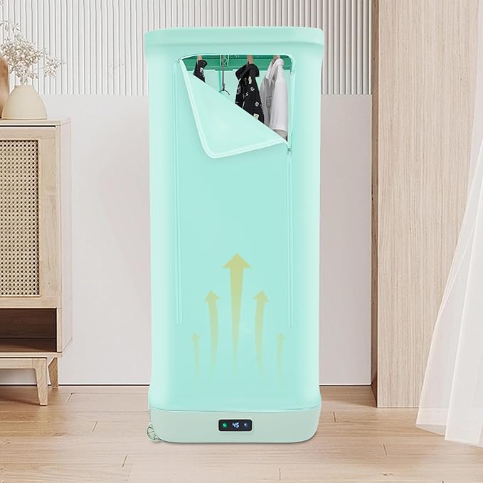 Portable Clothes Dryer, Folding Electric Dryers Quick-Dry Machine for Apartment RV Travel, Automatic Ironing Machine Compact 