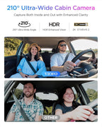 VIOFO A329S 4K 3 Channel Dash Cam, 4K Front + 2K Cabin Fisheye (210°) + 2K Rear, Power Saving Parking Mode, Wi-Fi 6 App Contr