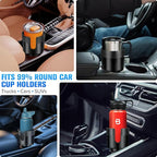 Car Cup Holder Expander, Automotive Cup Holders for Car with Adjustable Base and Rubber Pad, Fits Most Bottles 20-40 oz (3.4"