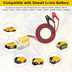 Jumper Cable Clamps for DeWalt 20V Battery Jump Starter, 3.28FT 8AWG Car Battery Jumper Cable with Adapter, Automotive Battery Booster Cable for Tools used to Jump Start a Car
