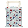 Car Garbage Can, Seat Back Hanging Cute Car Trash Can Bag, Car Organizer and Storage Bag for Travelling, Outdoor Cute Blue American Stars Stripes