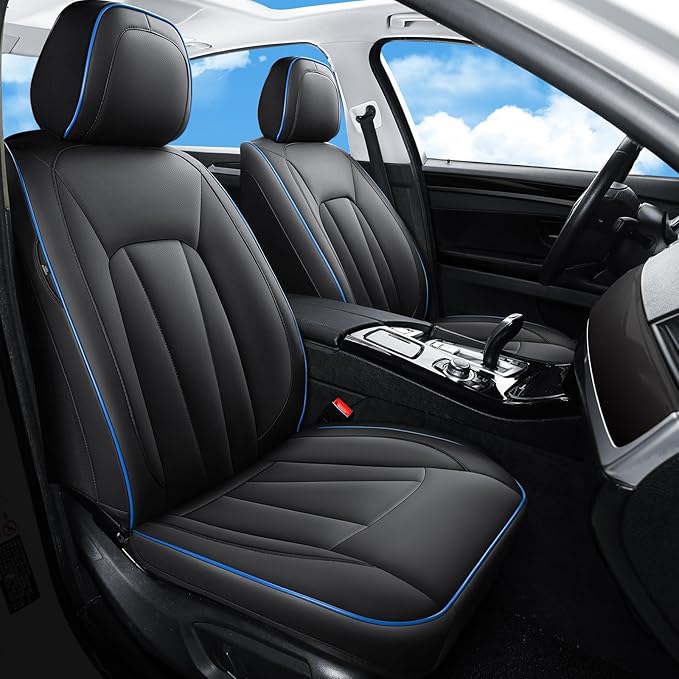 Car Seat Covers Full Set, Leather Seat Covers for Cars, Waterproof Car Seat Protector,Non-Slip Car Interior Covers ，Automotiv