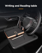 2 in 1 Automotive Car Steering Wheel Tray for Ford F150 F250 F350 Transit Ranger Bronco Explorer Fusion Mustang Truck Accessories 2004-2025,for Laptop, Tablet, iPad Or Notebook Car Travel Table