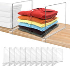 Acrylic Shelf Dividers for Closet Organization 10PCS Closet Shelf Divider Closet Dividers for Shelves Shelf Organizer for Clo