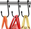 HiGift 12 Pack Purse Hooks for Closet, Non Slip Rubber Coated Closet Rod Hook for Bags, Large Organizer Hooks for Hanging Han