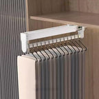 Pull-out clothes rail, Extendable Pull Out Closet Rod, Wardrobe Hanger with Sliding Rail, Wardrobe pull out clothes hanger, B