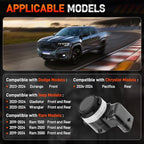 4Pcs Reverse Parking Assist Sensor Compatible with Dodge Durango 23-24 Jeep Gladiator Wrangler 2020-2024 Ram 1500 2500 3500 2