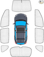 KMF 8pcs Thicken Sun Shades for Honda CR-V 2017-2022 Accessories, CRV Sunshade Full Car Window Covers for Windshield Side Rear, UV Block and Blackout Privacy for Camping Outdoor