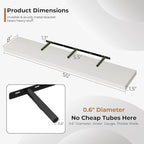 Fun Memories 55 Inch Floating Shelves for Wall, Fireplace Mantel Shelf with Invisible Heavy Duty Bracket, 8 Inch Deep Storage