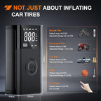 Nilight Tire Inflator Portable Air Compressor Battery Rechargeable 12VDC 150PSI Cordless Auto Shutoff w/Digital Pressure Gauge 2X Faster Inflation Pump for Car Motorcycle ATV UTV Bike