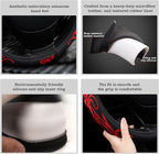 Car Leather Steering Wheel Cover - Panapi Material, Universal 14.5-15 Inch Leather Anti-Slip Breathable Auto Steering Wheel C