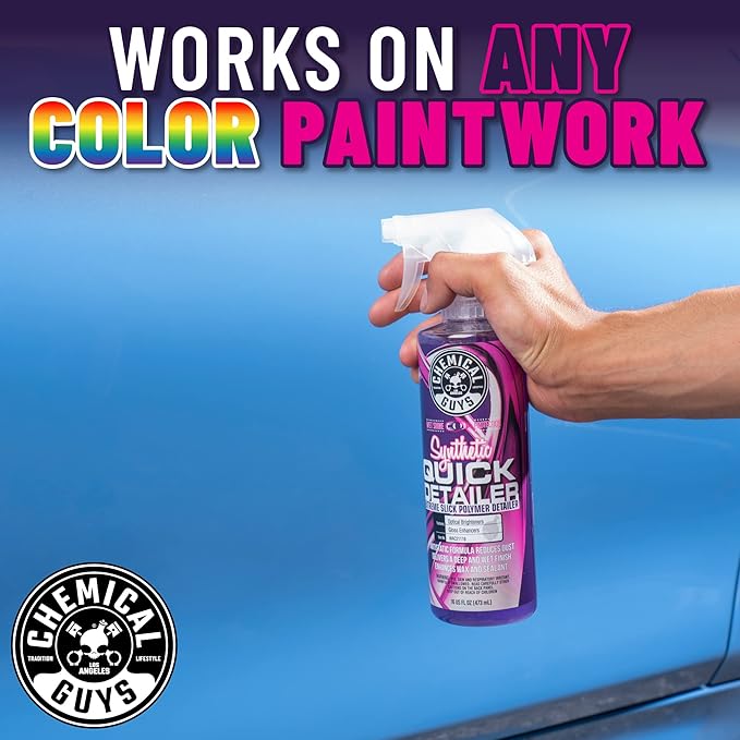 Chemical Guys Synthetic Quick Detailer – High Gloss Quick Detailer Spray, Safe for Cars, Trucks, SUVs, Motorcycles and RVs, R