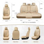 Coverado Car Seat Covers, Front Covers for Cars, Car Seat Cover Front Seats, Automotive Seat Cover, Waterproof, Leather Car S