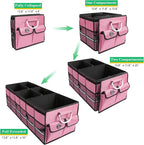 Big Car Trunk Organizer, Cargo Organizer SUV Trunk Storage Non Slip Bottom Waterproof Collapsible Durable Multi Compartments-(