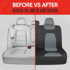 Motor Trend Waterproof Car Seat Covers Full Set – Black & Gray Seat Covers for Car Front & 60/40 Split Back Bench - Carseat C
