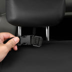 CAR PASS Leather Back Seat Cover,Piping Waterproof Bench Seat Cover, Rear Seat Cover Universal Fit for Cars Sedans SUVs Truck 95% Automotive Interior Backseat Car Covers (Rear,Black and Red)