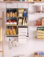 StorageWorks Hanging Closet Organizer with Metal Rod, 6-Section Closet Organizers and Storage, Collapsible Hanging Shelves fo