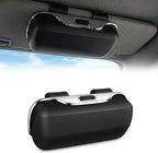 Sun Visor Sunglass Holder for Car, Protective Clip-on Sun Glasses Case for Car, Universal Sunglass Organizer for SUV, Sedan & Truck (Black)