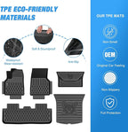 Nilight TPE Floor Mats & Cargo Mats Set for Tesla Model Y Juniper 2025 2026 All Weather Custom Fit Heavy Duty Floor Liners