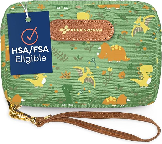 KeepGoing Travel First Aid Kit for Kids – 130 Pc. for Car, Home, Purse, Diaper Bag & Backpack with Latex-Free Bandages - Mini