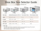 Kuject XX-Large Shoe Storage Boxes Organizers Clear Plastic Stackable 12 Pack, Shoe Rack & Holder Substitute, Sneaker Contain