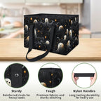 Reusable Grocery Bags Heavy Duty Shopping Bags Foldable Large Tote Bags with Long Handles & Hard Bottom