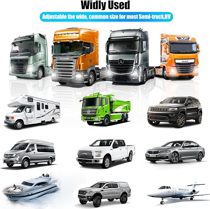Semi-Truck Sun Shade for Windshield and Side Window | 300T High Density UV Protection Sunshade Reflects 98% UV,Semi Trucks Shade Accessories,Best for Semi, Commercial, RV & Big Truck
