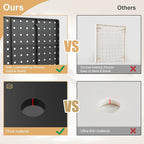 FZK Peg Board, 25pcs PegBoard Wall Organizer, 12in*12in, Includes 4 Black Pegboard and Accessories, Plastic PegBoard for Room