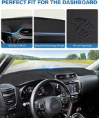 FIILINES Dash Cover for 2014-2019 Kia Soul, Dashboard Mat Accessories Dash Cover Sunshade Nonslip Mesh Protector No Glare Bla