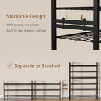 Stackable Shoe Rack, 6 Tier Metal Shoes Rack Storage Organizer,Large Capacity Shoe Shelf Max Holds 30 Pairs of Shoes,Sturdy a