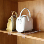 4 Pack Shelf Divider for Closet Acrylic, Clear Purse Organizer for Closet Perfect for Sweater, Shirts, Handbags in Bedroom an