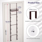 SWTYMIKI Over The Door Purse Organizer - Wall Mounted Handbag Organizer with 16 Hooks and Metal Basket, Hanging Purse Storage
