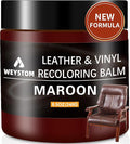 Leather Recoloring Balm - Maroon Leather Repair Kit for Furniture, Dye, Recolor, Renew, Repair & Restore Aged, Faded, Cracked